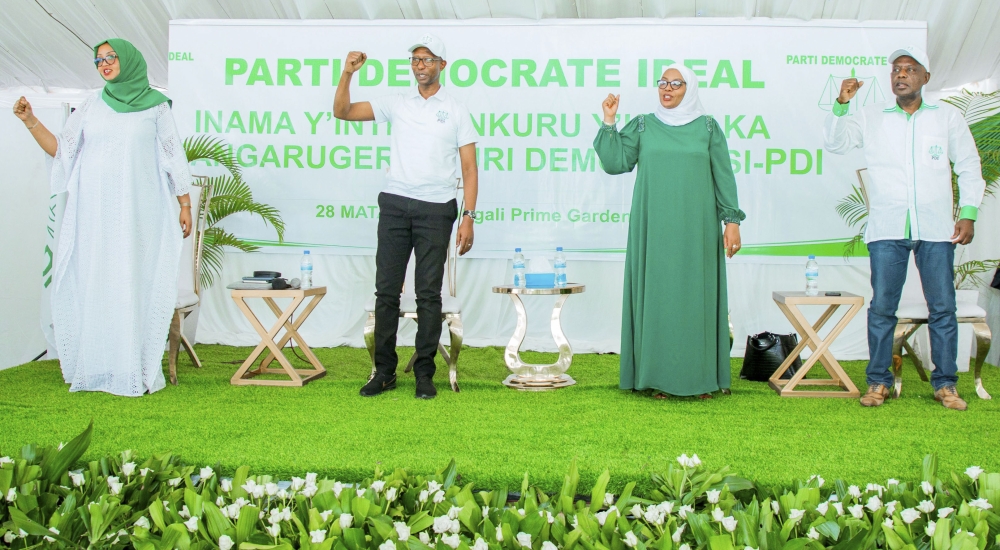 The Ideal Democratic Party leaders  during the party congress in Kigali on Sunday April 28. Courtesy