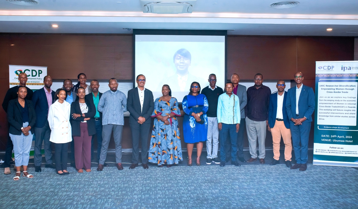 Officials and participants pose for a group photo after the workshop in Kigali on Friday, April 26. All photos by Emmanuel Dushimimana