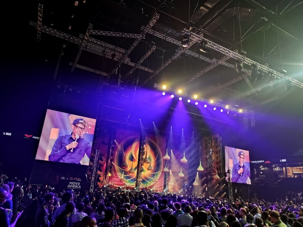 President Kagame attends the &#039;Move Afrika Rwanda&#039; concert and briefly addresses a roaring audience at BK Arena on Wednesday, December 6, 2023. PHOTO BY OLIVIER MUGWIZA