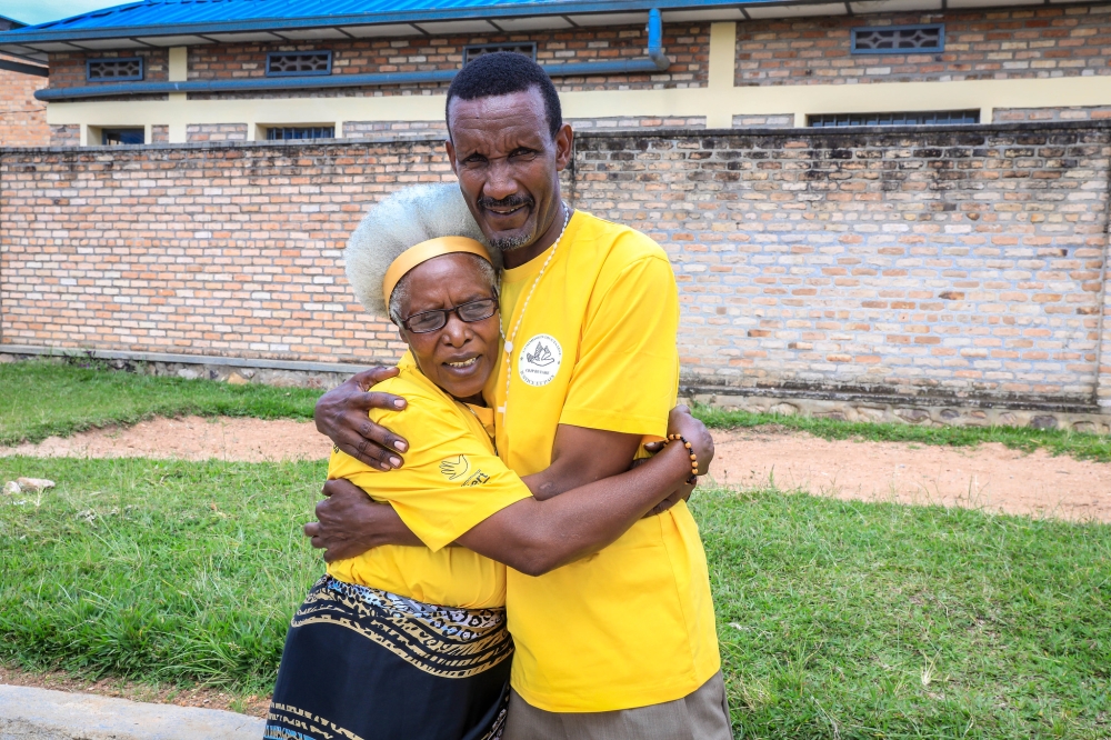 Anastasia Murekeyimana, a Genocide survivor, and Gervain Ntagungira. The two were part of a six-month reconciliation and reintegration programme.