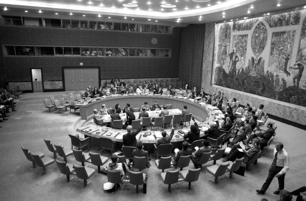 On May 6, 1994, the UN Security Council declined a request to beef up its forces aimed at peacekeeping in Rwanda. Courtesy of United Nations, New York Photo