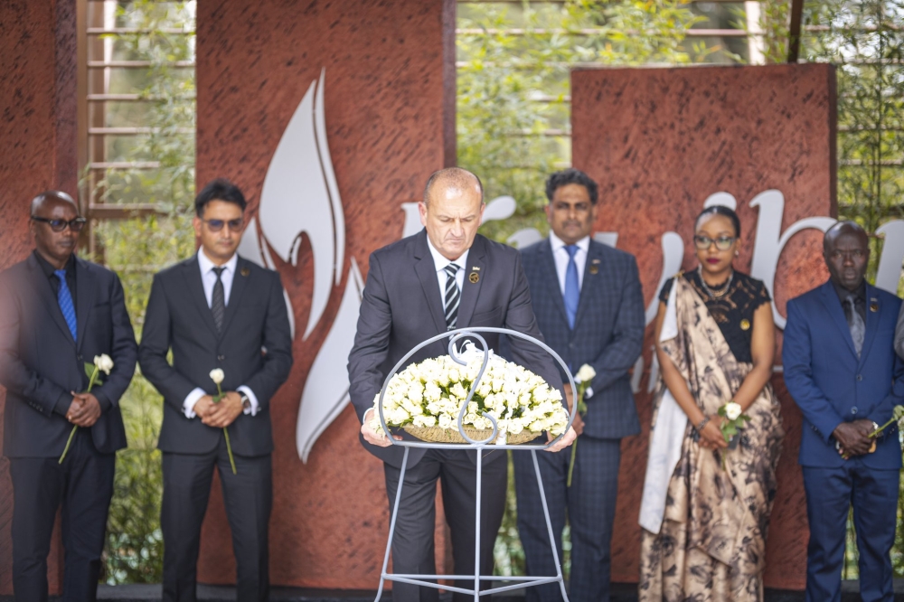 Management and staff of Radisson Blu Hotel and Kigali Convention Centre and Park Inn by Radisson, lay wreaths to pay tribute to victims of the Genocide against the Tutsi at Kigali Genocide Memorial on Friday, May 3. Courtesy