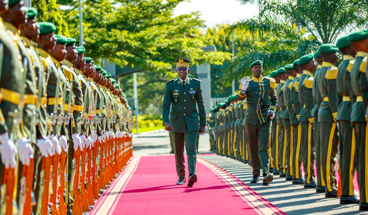 Gen Mbaye Cissé, the Chief of the General Staff of the Armed Forces of Senegal, arrives at Rwanda Defence Force (RDF) Headquarters for an official visit on  May 6. Courtesy