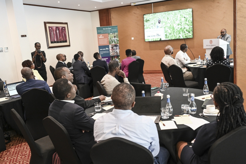 Delegates at the meeting organized by One Acre Fund Rwanda to discuss the achievements in agriculture in the last two seasons (2024AB) and the action plan for the 2025AB seasons, in Kigali on Tuesday, May 7. Courtesy.