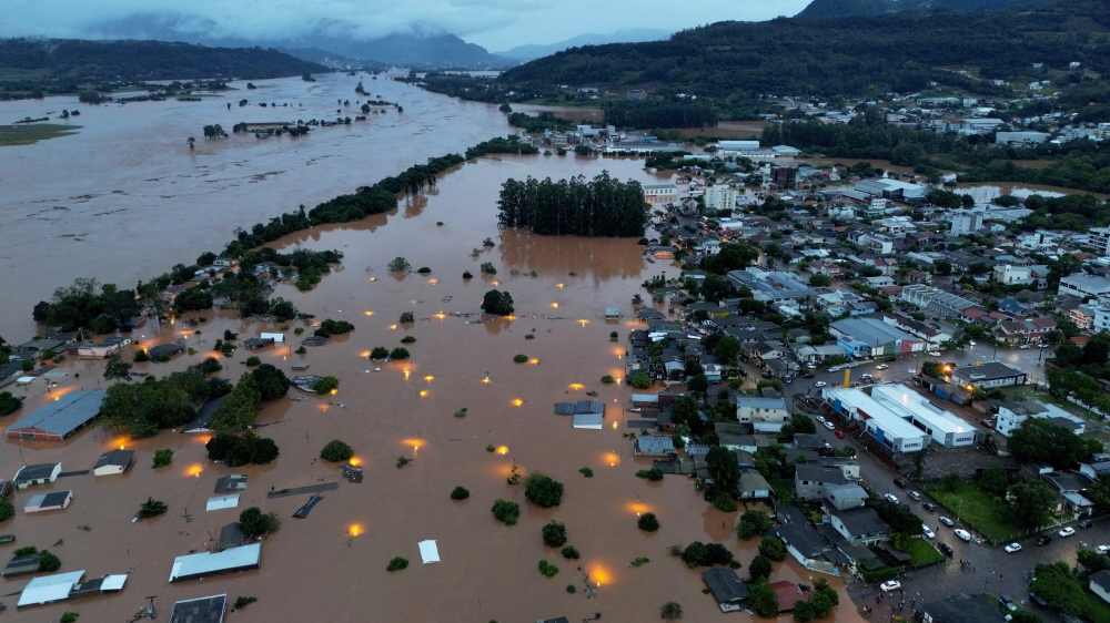 A flooded city in Brazil where disasters continue to cause many losses. Social injustice, mass extinction, and climate change are just a few of the problems facing humanity today.