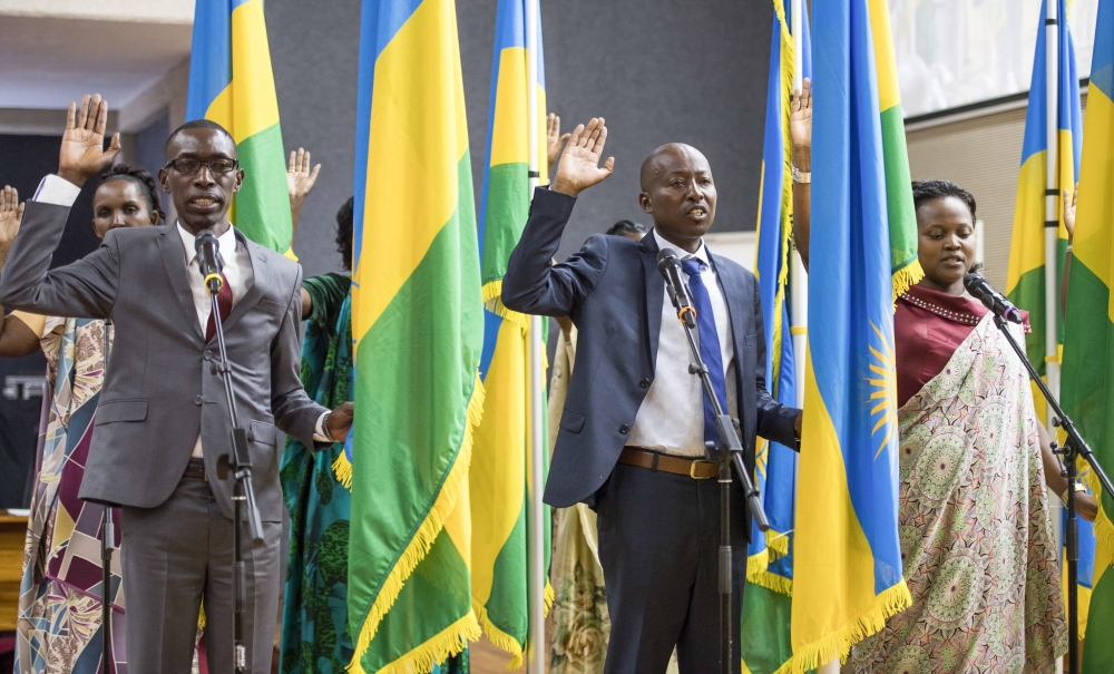 Members of Parliament during the swearing in ceremony on September 19, 2018. The fourth legislature commenced in 2018 and was, initially, scheduled to end in 2023 but its tenure was extended by one extra year. Courtesy