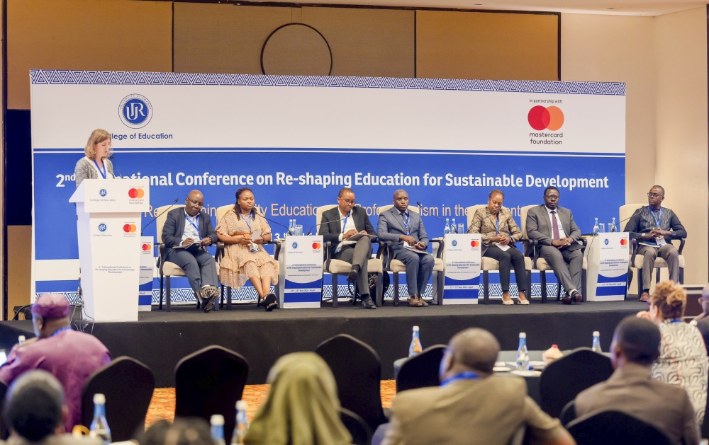 Panelists during a discussion at the 2nd International Conference on Re-shaping Education for Sustainable Development in Kigali. Courtesy