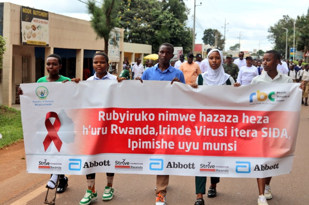 The youth were urged to get tested regularly, practice safe sex, and stay informed  in order to achieve Rwanda&#039;s goal of an AIDS-free generation.