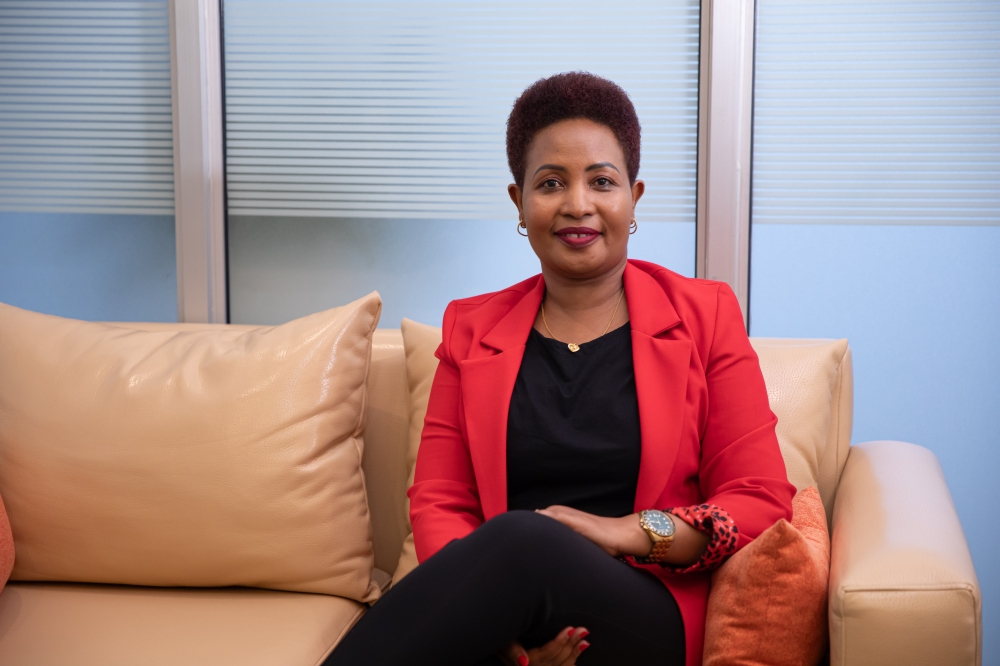 Julie Mutoni  the Managing Director of Multilines International Rwanda during an interview. Photo by Willy Mucyo