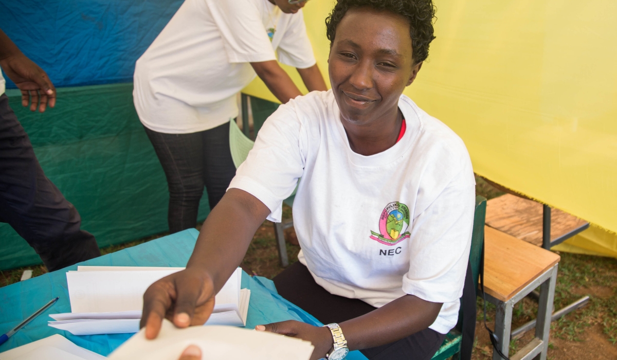 National Electoral Commission volunteers during the previous elections in 2017.  On Friday, May 17, NEC will officially start receiving candidature submissions. Sam Ngendahimana
