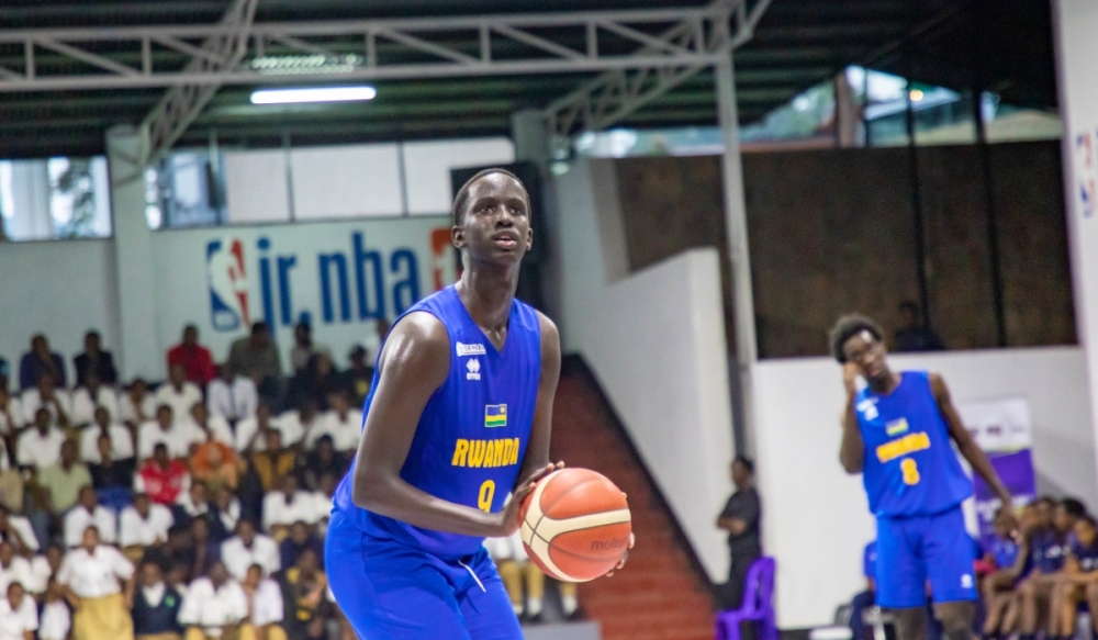 Ricardo Gomez Senkomane, Rwanda&#039;s U18 Basketball team players during the game. FIBA Africa U18 qualifiers scheduled to be held from June 9-14 in Kampala, Uganda.File