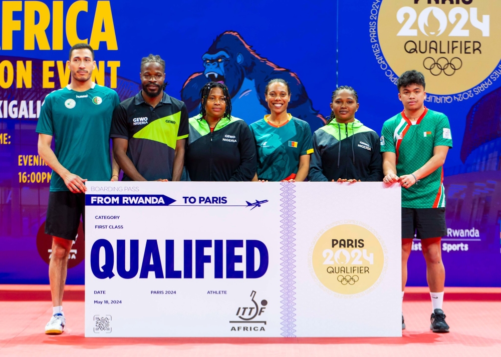 The six athletes won tickets to Paris 2024 Games during the African qualifier that concluded in Kigali on Saturday, May 18. courtesy 