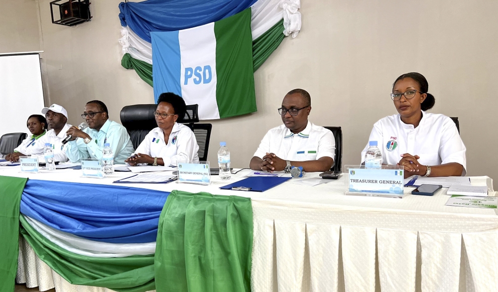 The Social Democratic Party (PSD) top leaders during the party&#039;s meeting on Sunday May 19. PSD has approved a list of 67 candidates for July parliamentary elections.