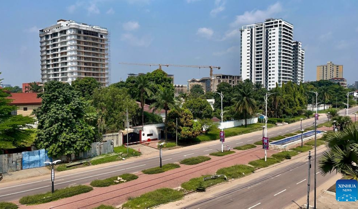 This photo taken with a mobile phone on May 19, 2024 shows a view of Kinshasa, the capital of the Democratic Republic of Congo (DRC). An "attempted coup" in Kinshasa was suppressed on Sunday by defense and security forces, said Sylvain Ekenge, spokesperson for the Congolese army. (Str/Xinhua)