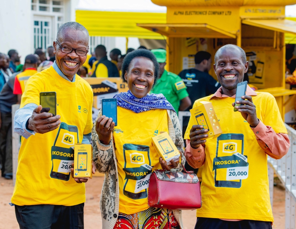 Residents of Gakenke during the event to recieve mobile phones through ConnectRwanda. MTN Rwanda’s Board of Directors has approved a recommendation for a dividend payout of Rwf5,724,860,000 to shareholders. Courtesy