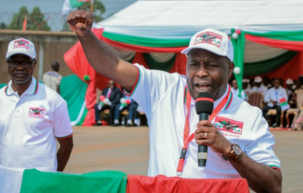 Burundi President Evariste Ndayishimiye. The CNDD-FDD&#039;s purpose in closing the border with Rwanda and sending soldiers and militiamen to DR Congo is no longer to be hidden.