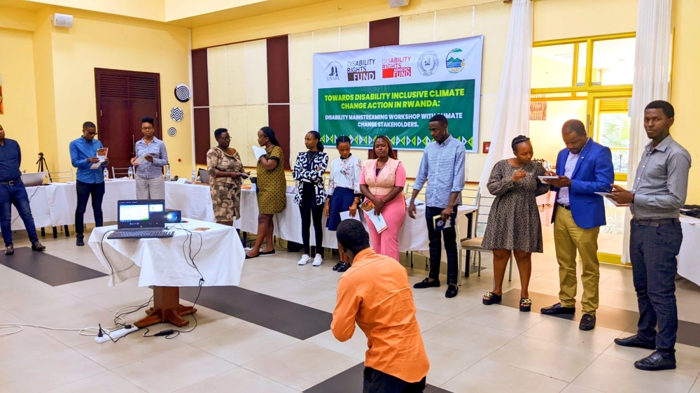 Participants during a three-day workshop on disability-inclusive climate change action in Rwanda from May 22.