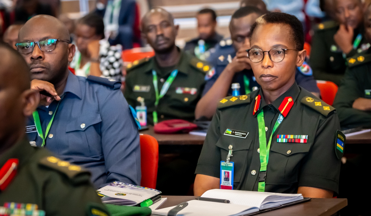 Delegates follow a presentation during the ongoing National Security Symposium 2024, in Kigali on Wednesday, May 22. Courtesy