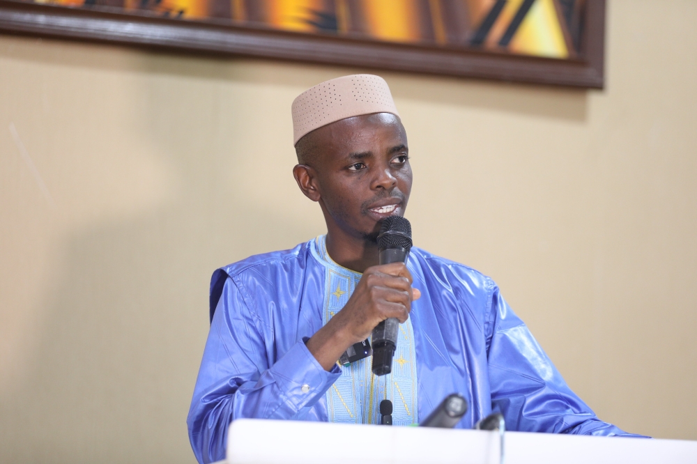 The newly elected Mufti of Rwanda, Sheikh Musa Sindayigaya delivers remarks on Sunday, May 26. Photos by Craish Bahizi