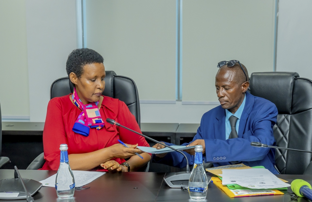 Fred Barafinda Sekikubo  submits his candidature for the July presidential elections to the National Electoral Commission (NEC) on Wednesday, May 29. Courtesy