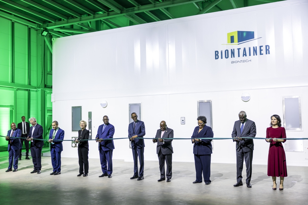President Kagame and other dignitaries officially inaugurate BioNTech’s vaccine manufacturing plant in Kigali on December 18, 2023. The plant is set for $145 million in funding. Courtesy