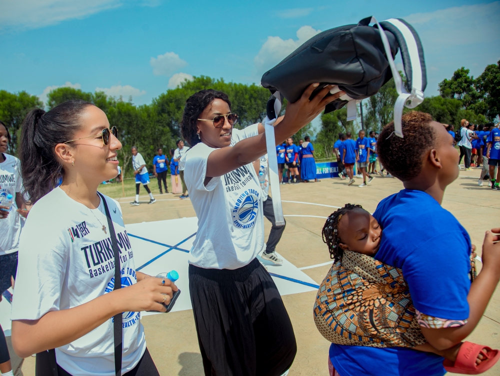 Some young basketball players who participated at BAL4HER camp. They visited young women in Bugesera and inspired them with basketball skills development and gender equality-courtesy 