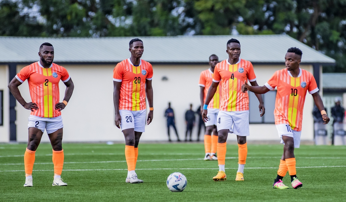AS Kigali players look dejected during a Peace Cup match against APR FC at Kigali Pele stadium . Photo by Emmanuel Dushimimana