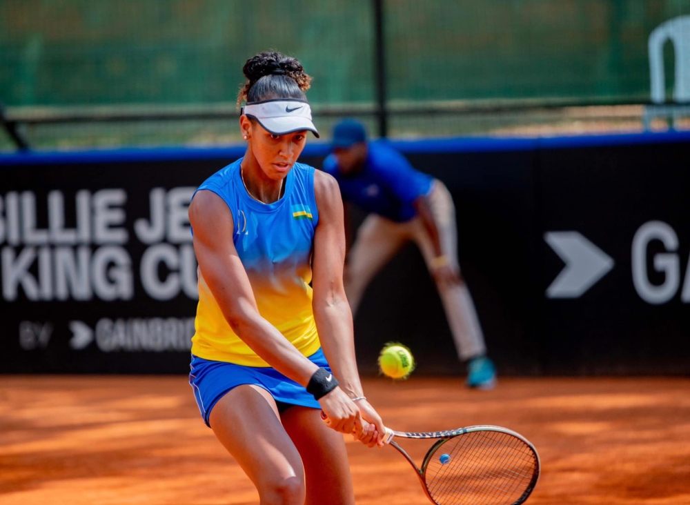 Swiss-based Rwandan female Tennis player Lia Kaishiki Mosimann has been outstanding during the Billie Jean King Cup Africa Group IV which is underway in Kigali. She is unbeaten in her three past games-courtesy