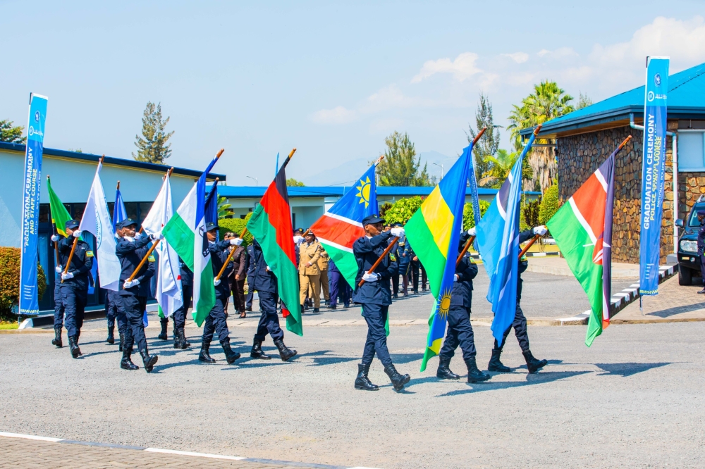 Thirty-four law enforcement officers from Rwanda and other eight allied Police institutions in Africa completed a Police Senior Command and Staff Course (PSCSC) at the National Police College (NPC) in Musanze District on Friday, June 14. Courtesy