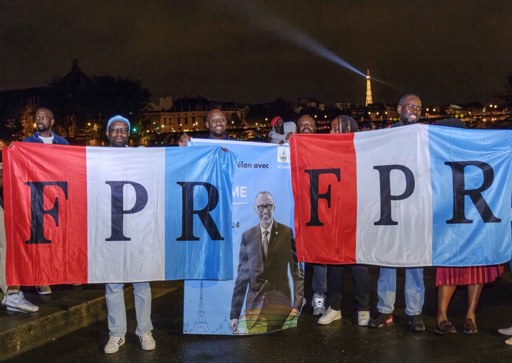 RPF supporters meet at Pont Neuf, the oldest standing bridge across the river Seine in Paris. Courtesy