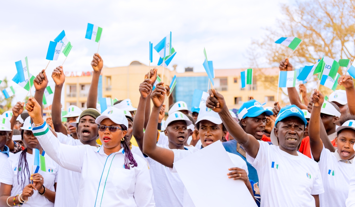 Members of PSD during the  launch  of the electoral campaign in Nyamata Sector, Bugesera District on June 22. Courtesy[91]