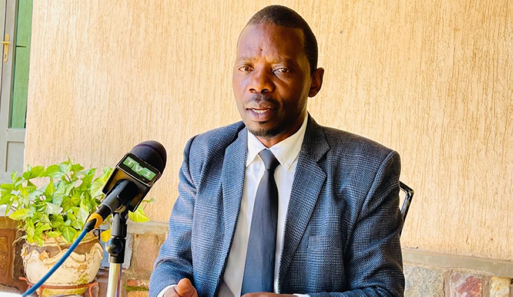 Presidential candidate Philippe Mpayimana talks about his manifesto during a press conference   in Kigali on Tuesday June 25, 2024. Photo by Emmanuel Ntirenganya.