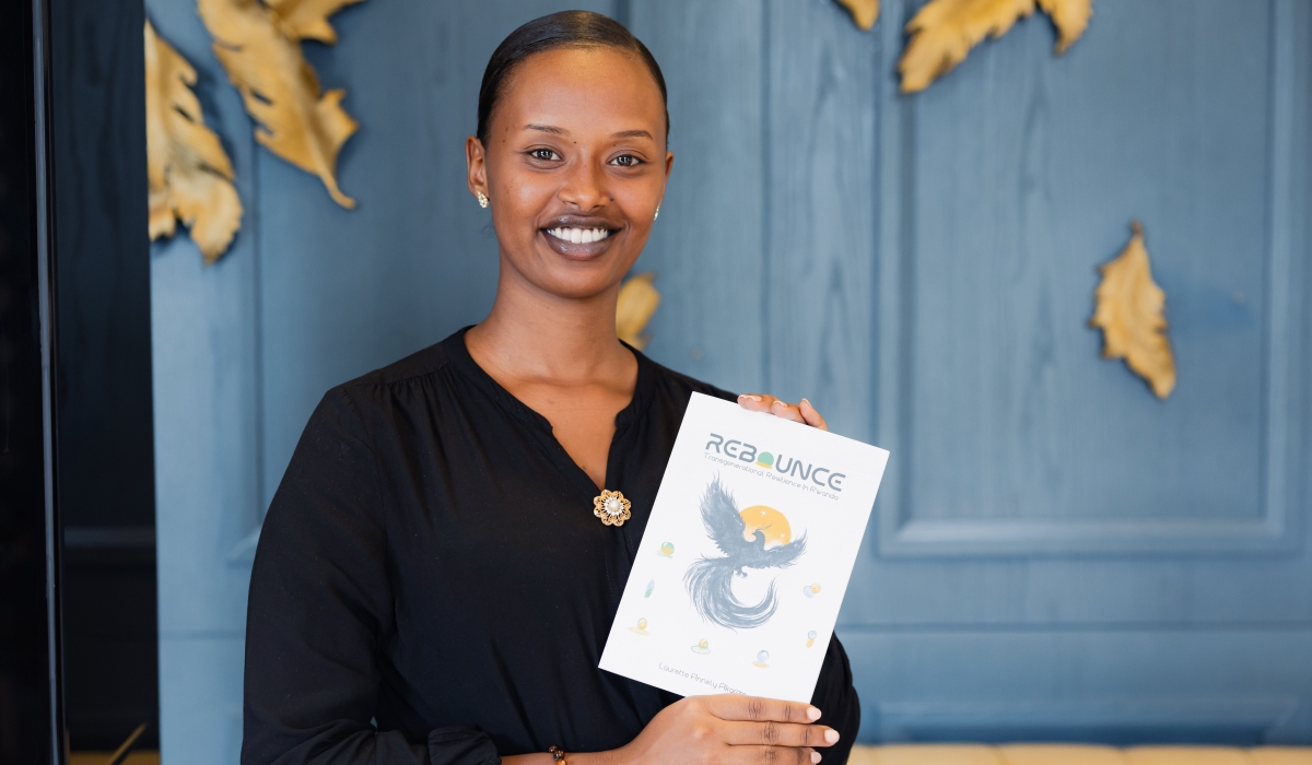 Laurette Annely Akariza, 25, the author of new book &#039;Rebounce&#039;- Photo by Willy Mucyo 
