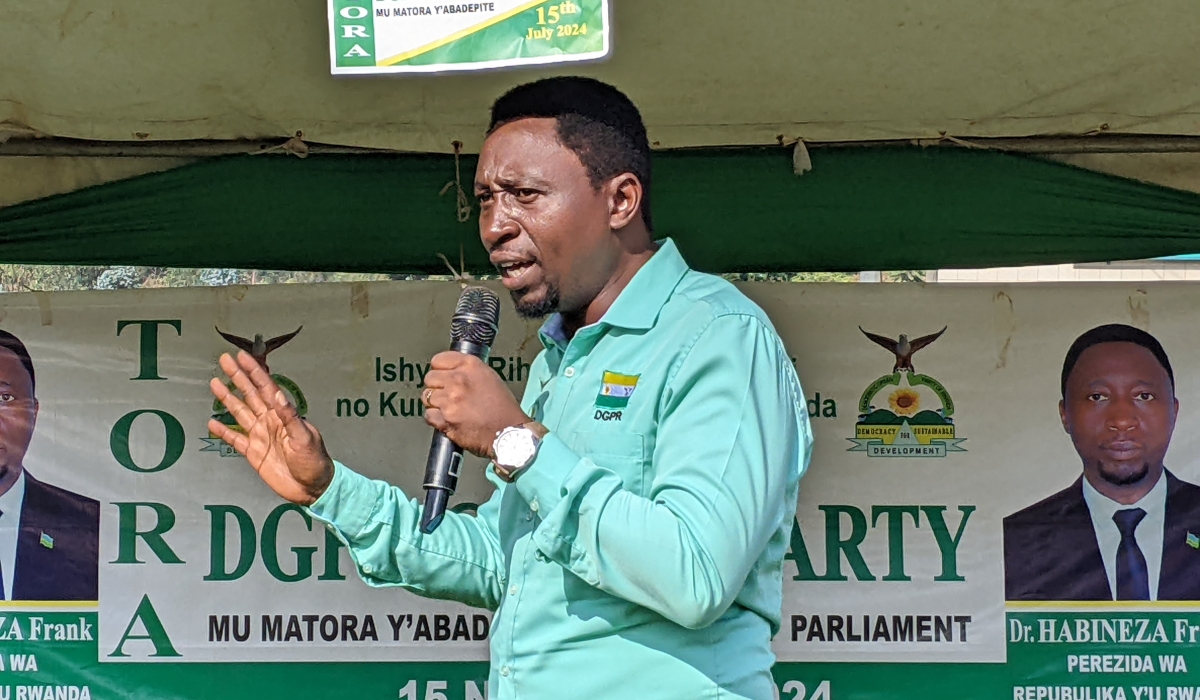 Green Party&#039;s presidential candidate Frank Habineza predged to increase internet connectivity to scale up the use of technology in various sectors notably agriculture and security.