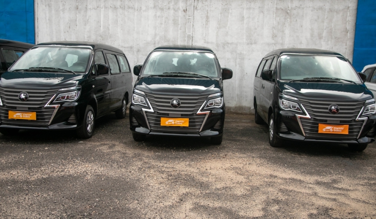 Some electric cars manufactured by Dongfeng Liuzhou Motor, the second-biggest car manufacturer in China, that are sold in Rwanda. Photo: File.