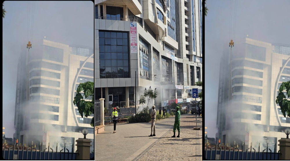 All people were evacuated safely after a fire incident happened at Makuza Peace Place in Kigali’s Central Business District on Wednesday, July 3.