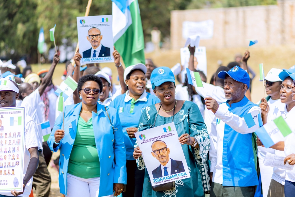 The Social Democratic Party (PSD) members are campaigning  in Gicumbi District on Monday, July 8