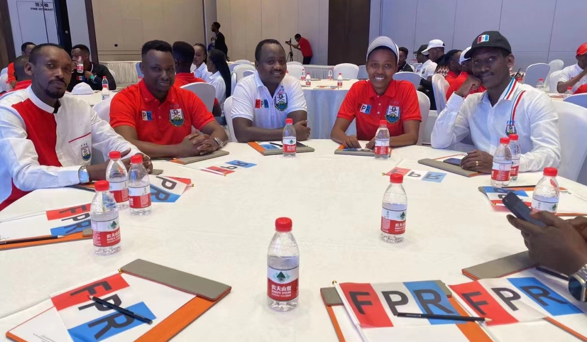 RPF Inkotanyi supporters holding a meeting in Hangzhou China ahead of the 2024 elections. Courtesy