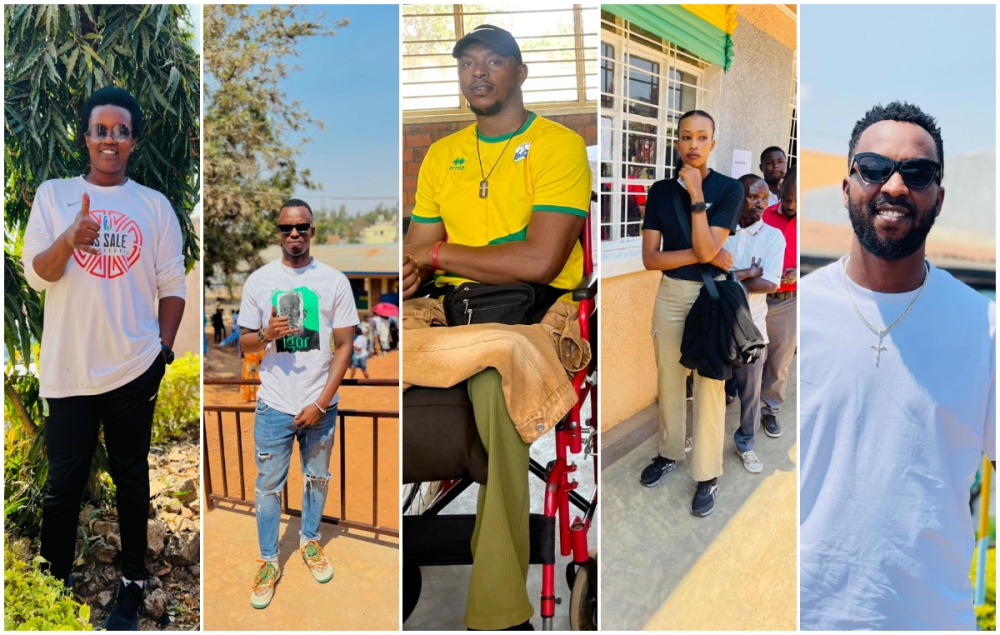 L-R: Charlotte Umugwaneza, Faustin Usengimana, Meshack Rwampungu, Valentine Munezero, and Yves Kimenyi.