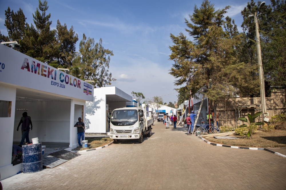 The ongoing preparations of the expo ground ahead of the 27th Rwanda International Trade Fair that kicks off this Thursday, July 25, and ends on August 15. Photos by Emmanuel Dushimimana
