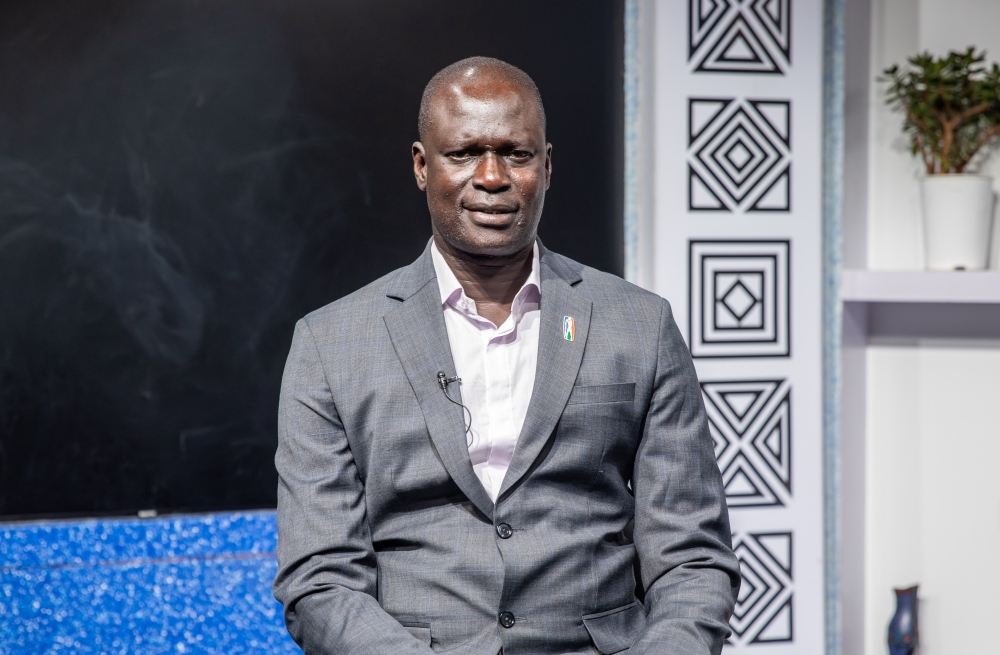 Basketball Africa League (BAL) president Amadou Gallo Fall during the interview in Kigali on Sunday, August 25. He was in Rwanda for the just-concluded FIBA Women’s World Cup pre-qualifiers.