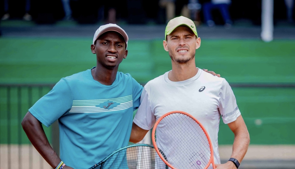 Joshua Muhire before Wednesday’s round of 32 loss to Peru’s Petr Iamachkine in two sets 2-6,1-6 at Rwanda Open M25.