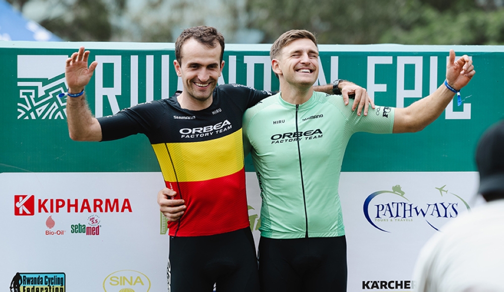 Belgian duo Pierre de Froidmont and Axel Baumans dominated the opening day of the Rwandan Epic 2024, clinching victory in the Duo Men category.  Willy Mucyo 
