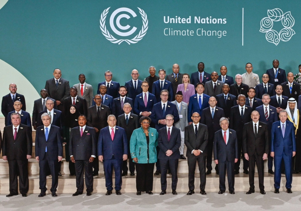 President Paul Kagame joined other world leaders for a group photo at the opening ceremony of COP29.