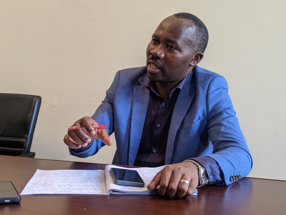 Prosper Mulindwa, the Mayor of Rubavu District, during the interview,