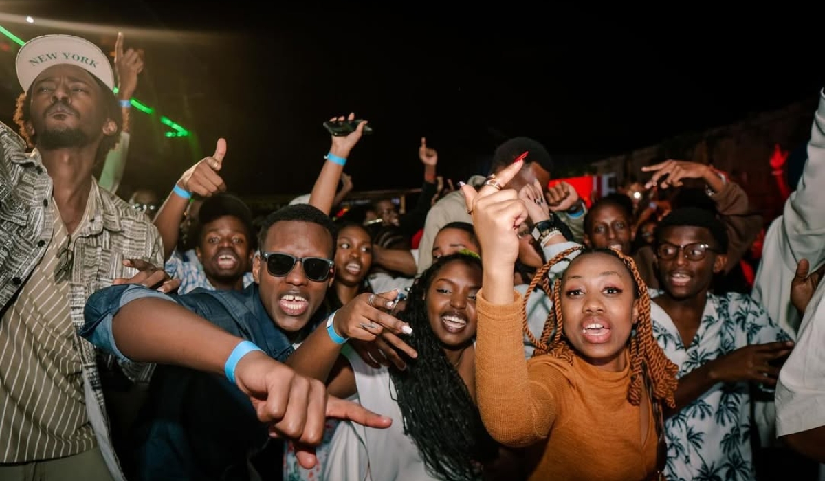 Revelers enjoying the vibes at Beats & Degrees by Groove Kigali. The fun continues this Saturday with a party bus to Party on the Hills. COURTESY