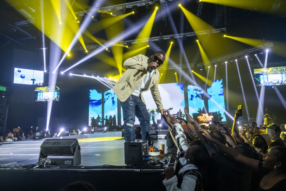 Tom Close "Muyombano Thomas" seen here greets his fans at the show. 