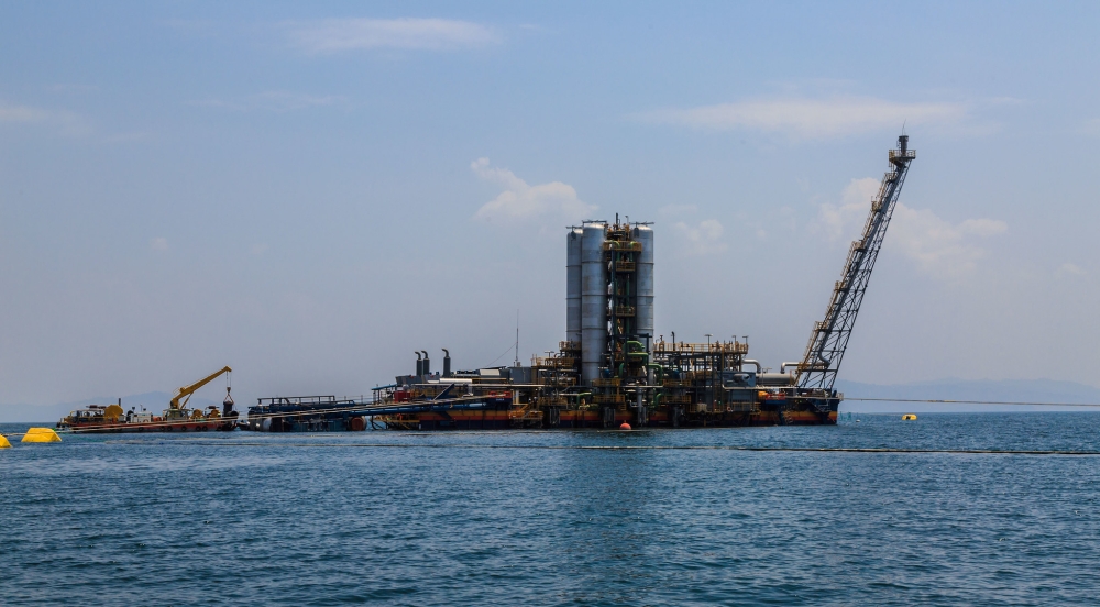 A view of Kivuwat project in Lake Kivu. Rwanda seeks investors to take part in further oil exploration in Lake Kivu. Sam Ngendahimana