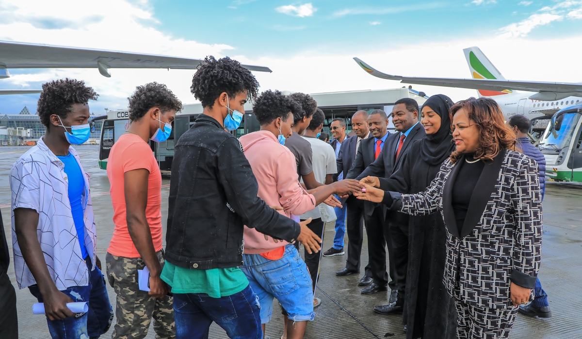 Ethiopian officials welcome home 33,000 citizens repatriated from dire conditions abroad, the Foreign Ministry announced Thursday. Courtesy Photo
