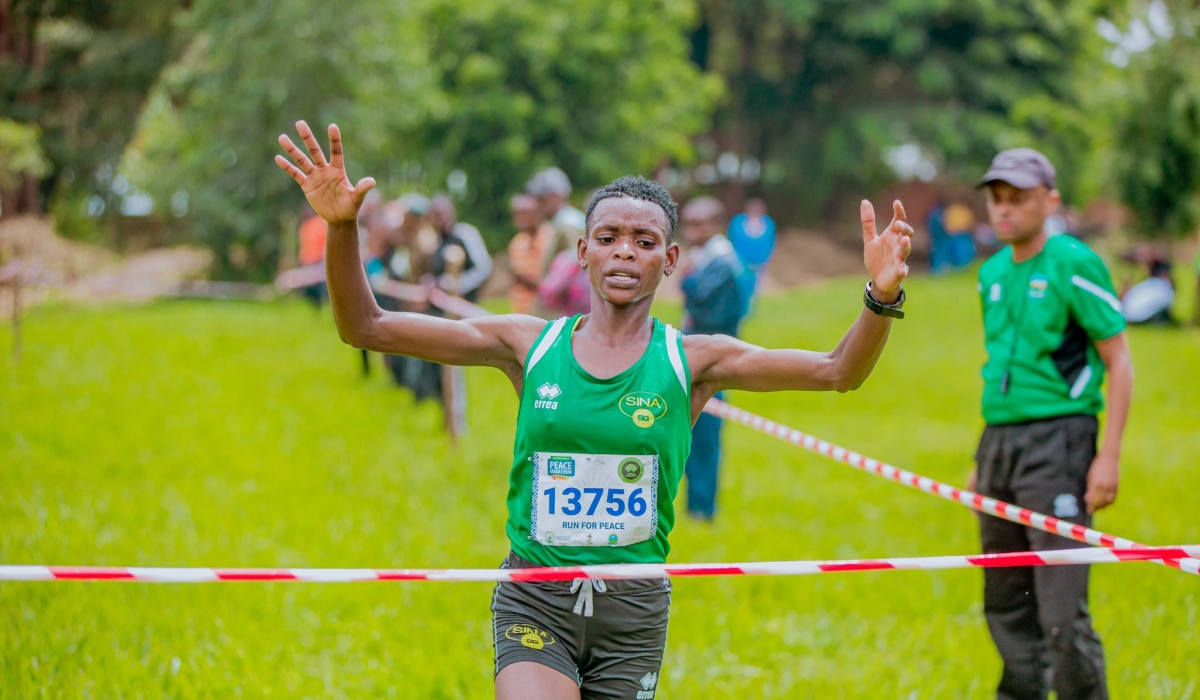 Florence Niyonkuru from SINA Gerard Athletic club wins the race in Women category.